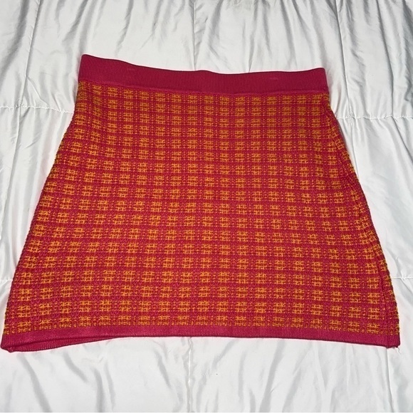 NWT Free Assembly Women's Tweed Mini Sweater Skirt Hot Pink Size XL - Picture 5 of 8